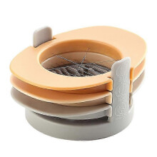 Manual Orange Stainless Steel Wire Egg Slicer for Kitchen Use