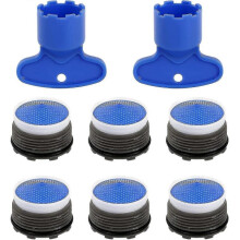 (16.5MM) Environmental Faucet Aerator Set with 8 Pieces and Tool for Easy Removal
