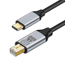 (2) Thunderbolt 3 USB-C to DP Cable for 4K 60Hz DisplayPort Conversion