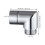 90 Degree Shower Head Adapter - 1/2" Elbow for Shower Hose Extension - Silver 2