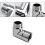 90 Degree Shower Head Adapter - 1/2" Elbow for Shower Hose Extension - Silver 3