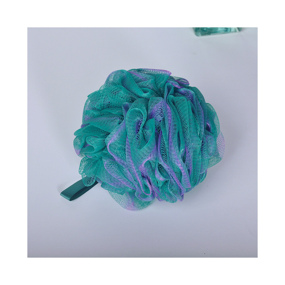 Luyu Loofah Bath Sponge With Charcoal, Set Of 4, Colorful Swirls, 75 G, Large Shower Ball In Soft Mesh, Exfoliant, Cleansing And Soothing For The Skin.