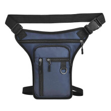 (Blue Color) Men's Water Resistant Outdoor Thigh Waist Pack - Motorcycle Leg Bag for Hiking Climbing Cycling (Gray)