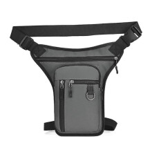 (Gray Color) Men's Water Resistant Outdoor Thigh Waist Pack - Motorcycle Leg Bag for Hiking Climbing Cycling (Gray)