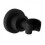 Black Stainless Steel Wall-Mounted Shower Head Support with 360-Degree Rotation 2