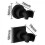Black Stainless Steel Wall-Mounted Shower Head Support with 360-Degree Rotation 4