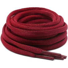 (51.18inch (130cm), 33 dark red) 2Pair Oval Shoelaces 42 Colors 1/4" Half Round Athletic Laces for Running & Sport Shoes