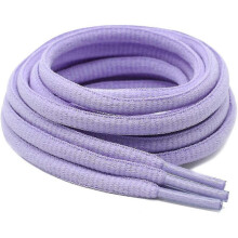 (51.18inch (130cm), 10 light purple) 2Pair Oval Shoelaces 42 Colors 1/4" Half Round Athletic Laces for Running & Sport Shoes