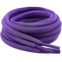 (55inch (140cm), 09 purple) 2Pair Oval Shoelaces 42 Colors 1/4" Half Round Athletic Laces for Running & Sport Shoes