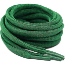 (45.28inch (115cm), 22 dark green) 2Pair Oval Shoelaces 42 Colors 1/4" Half Round Athletic Laces for Running & Sport Shoes