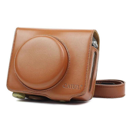 Vintage PU Leather Case for Leica Sofort Camera - Protective Cover & Strap 1