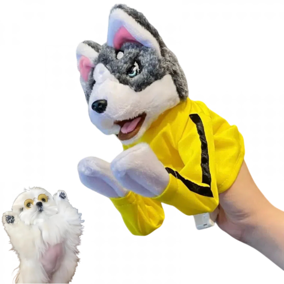 Marionnettes de lutte pour animaux de compagnie, gants de lutte, marionnettes pour chiens, jouets en peluche