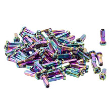 (Colorful) 36Pcs Lightweight Bicycle Spoke Caps 14G Wheel Nipples End Tips for Mountain Bike Silver Decoration