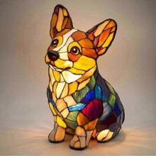 (D) Decorative Dog Series Art Night Light with Soft LED Illumination for Home Decor