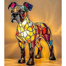 (K) Decorative Dog Series Art Night Light with Soft LED Illumination for Home Decor