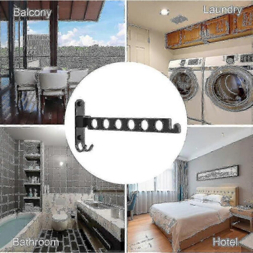 Wall Mounted Clothes Drying Rack - Foldable 90 Degree Rotating Hanger for Laundry Storage 2