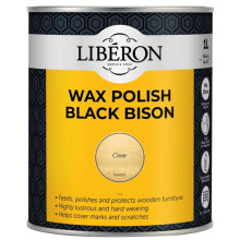Liberon Wax Polish Black Bison (paste) Clear 1L