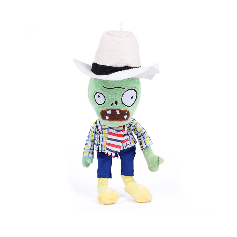 (White Hat) Plants vs Zombies Figures Plush Toy Stuffed Doll Kids Gift-image-OPC-PHMZXVS-NEW