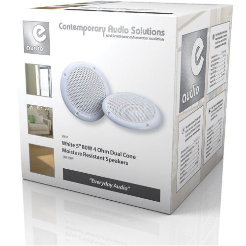 e-audio 40W 5 Inch Round Ceiling Speaker With Dual Moisture Resistant Cone 2