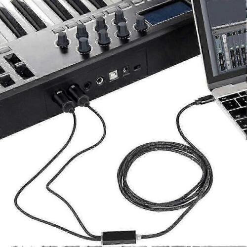 MIDI to USB C Cable Converter with LED Light for Electronic Organ & Computer - Type C MIDI Adapter 1