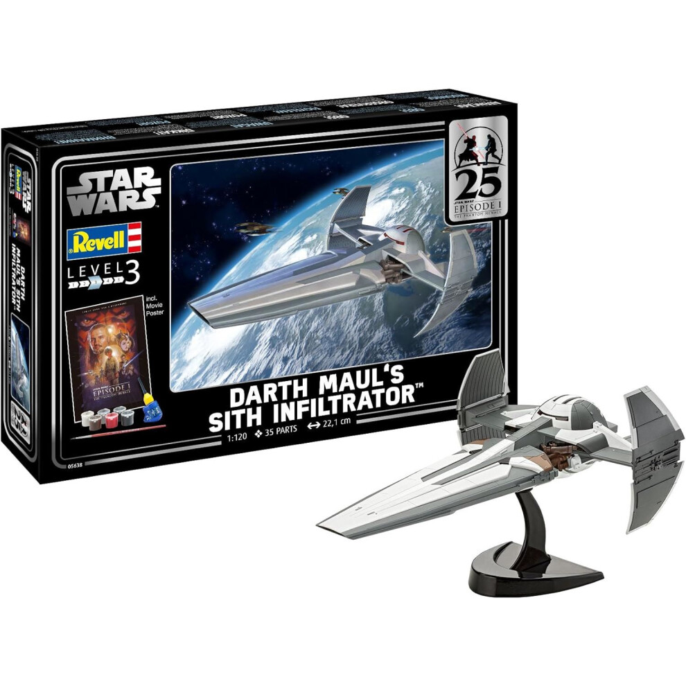 Revell - Gift Set Darth Mauls Sith Infiltrator 1:120 Dark