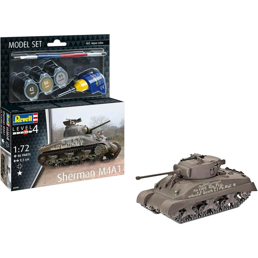 New Revell - Model Set Sherman M4a1 1:72