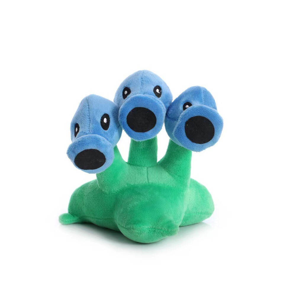 Bonxaif (Three Headed Ice Peas) Plants Vs Zombies Figures Plush Toy Stuffed Doll Kids Gift