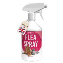 Petsly Flea Spray for the Home - 500ml - Max Strength, 100% Non-Toxic, Fast-Acting, Non-Staining, Long-Lasting Protection, Effective for Mattresses,