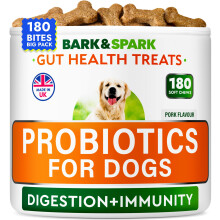 BARK&SPARK Advanced Dog Probiotics for Gut Health - Pre, Post & Probiotic Treats - Dogs Digestive Health Sensitive Tums Support - All Breeds & Ages -