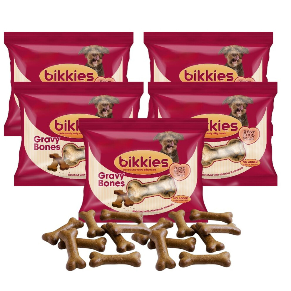 5x Beef Gravy Bones Dog Biscuit Treats Tasty Pet Treat Bone 300g