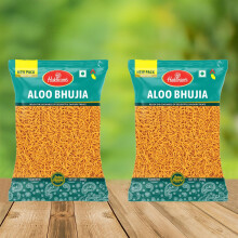 Haldiram's Aloo Bhujia – 200g (Pack of 2) | Spicy Potato Snack | Authentic Indian Namkeen | Net Weight 400g