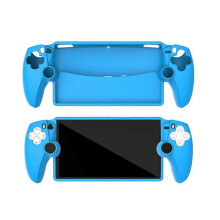(Blue) Soft Silicone Protective Case Compatible with PS Portal Gaming Handheld, Anti-Scratch Anti-Drop Protective Cover for PS Portal
