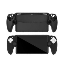 (Black) Soft Silicone Protective Case Compatible with PS Portal Gaming Handheld, Anti-Scratch Anti-Drop Protective Cover for PS Portal