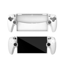 (White) Soft Silicone Protective Case Compatible with PS Portal Gaming Handheld, Anti-Scratch Anti-Drop Protective Cover for PS Portal