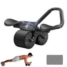 Automatic Rebound Abdominal Wheel, Ab Roller Exercise Wheel with Elbow Support, Abdominal Exercise Wheel, Core Exercise Equipment for Fitness Home Gym