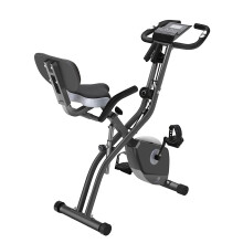 Folding Exercise Bike with 10-Level Adjustable Magnetic Resistance | Upright and Recumbent Foldable Stationary Bike is The Perfect Workout Bike for