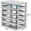 DEAYOU 5 Drawer Desktop Storage Bin Unit, Small Plastic Organizer, White Frame with Clear Drawer, Mini Container Case for Desk, Storing Craft, 3
