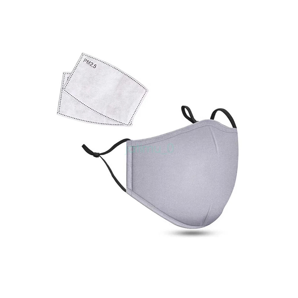 (Gray) Cotton Face Mask Protective Covering Mouth Masks Washable Reusable Hot 6963793746323