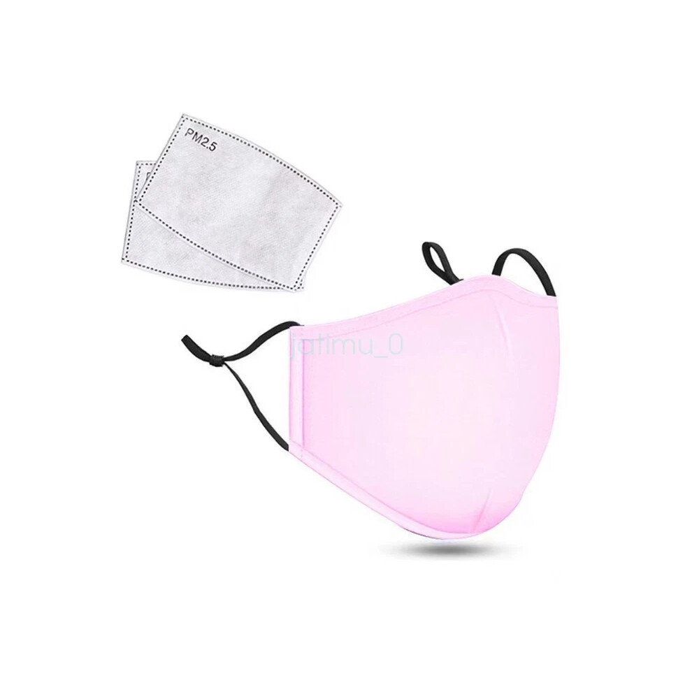 (Pink) Cotton Face Mask Protective Covering Mouth Masks Washable Reusable Hot 6963793746361