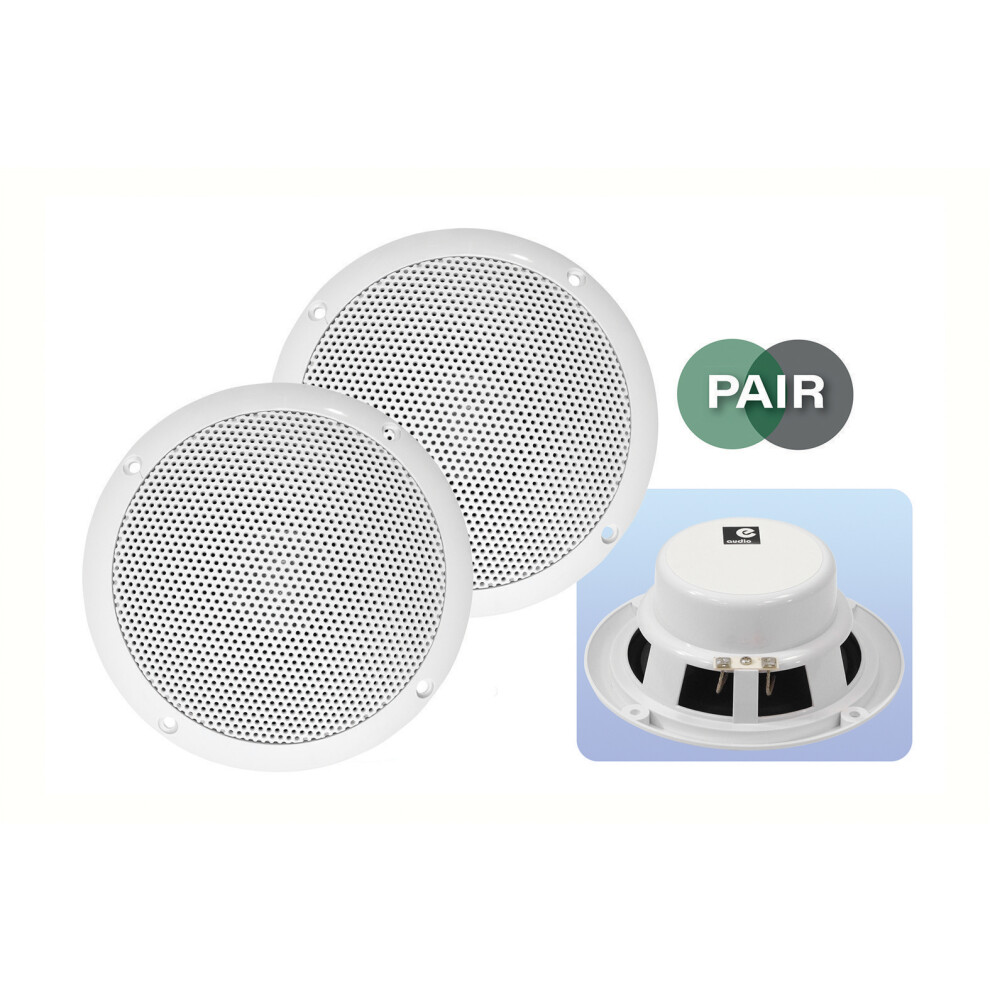 E-Audio 40W 5 Inch Round Ceiling Speaker With Dual Moisture Resistant Cone 5021196754541