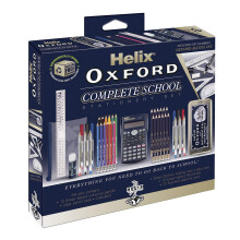 Helix Oxford Complete Back to School Stationery Set - Comprehensive Helix Oxford school supplies set including Maths Set, Pens, Ruler, Scientific