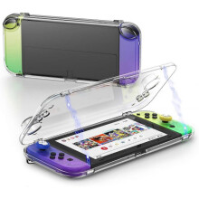 Transparent Case for Switch OLED, Portable Dust-Proof Protective Box for Switch OLED, Switch OLED Travel Case with Magnetic Closure