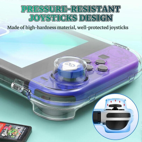 Transparent Case for Switch OLED, Portable Dust-Proof Protective Box for Switch OLED, Switch OLED Travel Case with Magnetic Closure 2