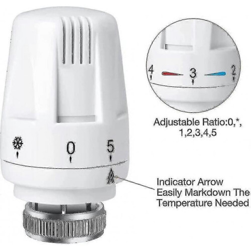 (4PCS)4x Thermostatic Head Radiator Controller Thermostatic Head Heating Valve M30 X 1.5 2