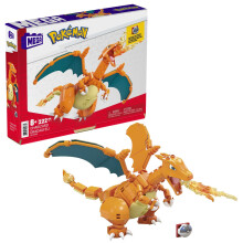 MEGA Pok?mon Action Figure, Charizard Pokemon, Building Toys for Kids and Adults, Collectible Character Model with 222 Pieces and Poke Ball Pin, 10 cm