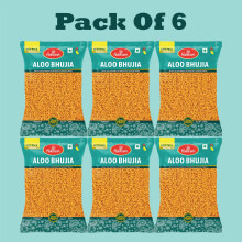 Haldiram's Aloo Bhujia – 200g (Pack of 6) | Spicy Potato Sev Snack | Authentic Indian Namkeen | Net Weight 1.2kg