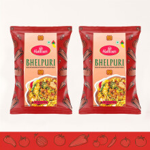 Haldiram's Bhelpuri – 200g (Pack of 2) | Mumbai-Style Spicy Snack Mix | Authentic Indian Chaat | Net Weight 400g