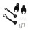 Cordless Bracket Kit, Universal Replacement Mounting Bracket for Outdoor/Indoor Sun Blind Black 2