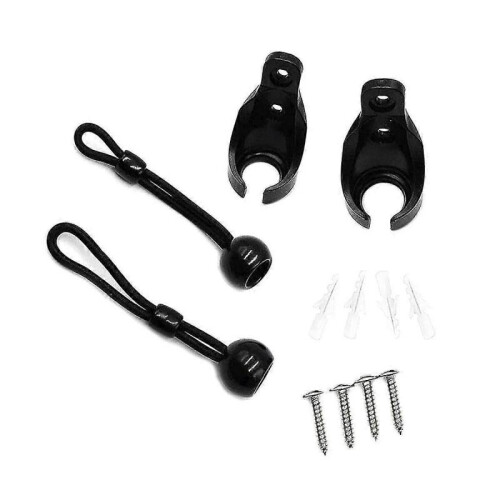 Cordless Bracket Kit, Universal Replacement Mounting Bracket for Outdoor/Indoor Sun Blind Black 1
