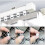 50pcs Curtain Track Slides Pulleys Roller Hooks for 9mm Width Curtain Track 9mm Bottom Diameter White Plastic 3